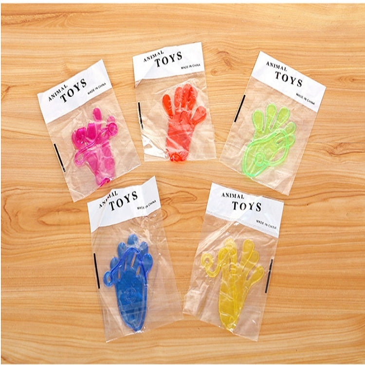 10 PCS Elastic And Flexible Sticky Palms Large Climbing Wall Palms Whole Human Toys, Random Color Delivery