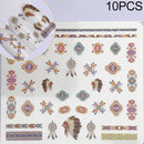 10 PCS Water Transfer Nail Sticker Decals Fruit Cream Cake Cat Beauty Decoration Designs(YZW-3060)