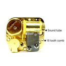 Eight-tone Gold-plated Bar Repair Parts DIY Sky City Paperback Music Box(Ode to Joy)