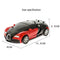 One-click Transforming Toy Car Impact Deformation Toy Model Car(Yellow)
