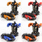 One-click Transforming Toy Car Impact Deformation Toy Model Car(Red)