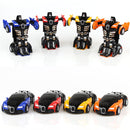 One-click Transforming Toy Car Impact Deformation Toy Model Car(Orange)