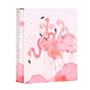 4D 6 inch Interstitial Photo Album 50 Pages for 200 PCS Photos Scrapbook Paper Baby Family Wedding Photo Albums(Flamingo)
