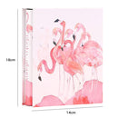 4D 6 inch Interstitial Photo Album 50 Pages for 200 PCS Photos Scrapbook Paper Baby Family Wedding Photo Albums(Flamingo)