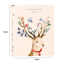 4D 6 inch Interstitial Photo Album 50 Pages for 200 PCS Photos Scrapbook Paper Baby Family Wedding Photo Albums(Forest Deer)