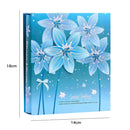 4D 6 inch Interstitial Photo Album 50 Pages for 200 PCS Photos Scrapbook Paper Baby Family Wedding Photo Albums(Lily)