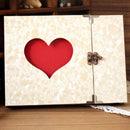 10 inch Hollow Ring Album Couple Models Creative Photo Album(Peony Flower )