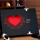 10 inch Hollow Ring Album Couple Models Creative Photo Album(Upgrade Gold Powder Love )