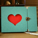 10 inch Hollow Ring Album Couple Models Creative Photo Album(Emerald Love )