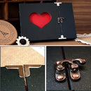 10 inch Hollow Ring Album Couple Models Creative Photo Album(Emerald Love )