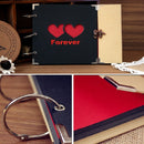 10 inch Hollow Ring Album Couple Models Creative Photo Album(Emerald Love )