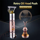 Surker SK-6012 Retro Oil Head Electric Clipper Hair Salon Scratch Hair Clipper(USB Dual Battery)