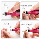1 Set Power Professional Electric Manicure Machine Pen Pedicure Nail File Nail Tools 6 bits Drill Nail Drill Machine(EU Black)
