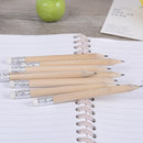12 PCS Sharpened Pencil Round Writing Pen Wooden Student Stationery with Eraser, Lead Hardness:HB(Black)