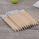 12 PCS Sharpened Pencil Round Writing Pen Wooden Student Stationery with Eraser, Lead Hardness:HB(Black)