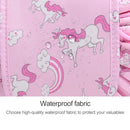 Fashion Waterproof Large Capacity Quick Drawstring Makeup Jewelry Storage Bag Women Travel Cosmetic Bag Toiletry Tool Kit(Navy feather)