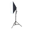 Photo Studio Softbox Kit (Four Socket Lamp Holder + 50 X 70cm Flash Lighting Softbox +2m Light Stand), EU Plug