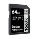 Lexar SD-1667x High Speed SD Card SLR Camera Memory Card, Capacity:64GB