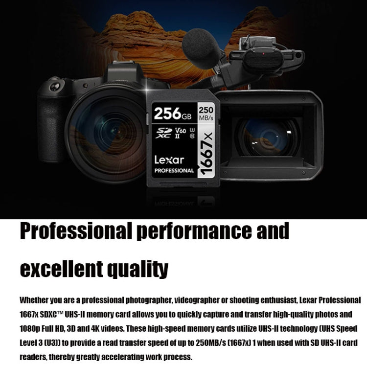 Lexar SD-1667x High Speed SD Card SLR Camera Memory Card, Capacity:128GB