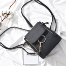 PU Leather Women Backapck Mini Women Shoulder Bags(Black)