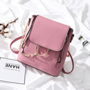 PU Leather Women Backapck Mini Women Shoulder Bags(Pink)