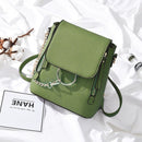 PU Leather Women Backapck Mini Women Shoulder Bags(Green )