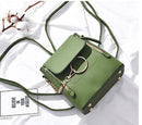PU Leather Women Backapck Mini Women Shoulder Bags(Green )