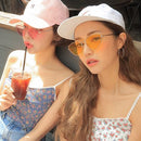 Cat Eye Sunglasses Current Trigonal Light coloured Lens Sunglasses(Pink)