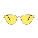 Cat Eye Sunglasses Current Trigonal Light coloured Lens Sunglasses(Yellow)