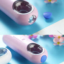 TL-808 Ultrasonic Hand-held Facial Nano Moisture Meter Hydration Instrument Automatic Alcohol Disinfection Sprayer(Pink)