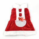 Christmas Dog Clothes for Small Dogs Santa Dog Costume Winter Pet Coats, Size:L(Red Girl)