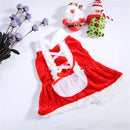 Christmas Dog Clothes for Small Dogs Santa Dog Costume Winter Pet Coats, Size:M(Red Girl)