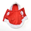 Christmas Dog Clothes for Small Dogs Santa Dog Costume Winter Pet Coats, Size:M(Red)