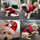 Christmas Dog Clothes for Small Dogs Santa Dog Costume Winter Pet Coats, Size:M(Red)