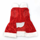 Christmas Dog Clothes for Small Dogs Santa Dog Costume Winter Pet Coats, Size:S(Red Girl)