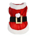 Christmas Dog Clothes for Small Dogs Santa Dog Costume Winter Pet Coats, Size:S(Red)