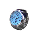 2 PCS Creative Fashion Alloy Silver Shell Disc Watch Ring(Blue)