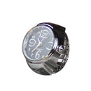 2 PCS Creative Fashion Alloy Silver Shell Disc Watch Ring(Blue)