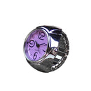 2 PCS Creative Fashion Alloy Silver Shell Disc Watch Ring(Blue)