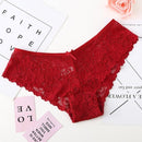Full Lace Sexy Jacquard Seamless Underwear(Red)