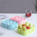 Mini DIY Creative Popsicle Mould Environmentally Friendly Silicone Ice Cube Ice Cream Mould, Style:Triangle(Blue)