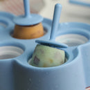 Mini DIY Creative Popsicle Mould Environmentally Friendly Silicone Ice Cube Ice Cream Mould, Style:Triangle(Blue)