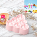 Mini DIY Creative Popsicle Mould Environmentally Friendly Silicone Ice Cube Ice Cream Mould, Style:Triangle(Pink)