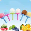 Mini DIY Creative Popsicle Mould Environmentally Friendly Silicone Ice Cube Ice Cream Mould, Style:Triangle(Green)