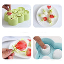 Mini DIY Creative Popsicle Mould Environmentally Friendly Silicone Ice Cube Ice Cream Mould, Style:Triangle(Green)