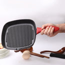 2 PCS Silicone Pot Holder Handle Anti Slip Cover for Kitchen Thick Soft Pot Handle(Black)