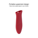 2 PCS Silicone Pot Holder Handle Anti Slip Cover for Kitchen Thick Soft Pot Handle(Red)