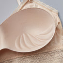 Women Tube Tops Beauty Back Lace Floral Padded Bras, Size:One Size(Skin)