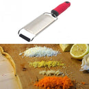 Cheese Grater Stainless Steel Blade Cheese Slicer Lemon Grater Chocolate Scraping Planer with Protective Cover(Red)