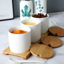 2 sets Simple Life Creative Ceramics Kitchen Food Containers Organizer Jars For Spices Sugar-bowl Condiment Box Kitchen Storage Bottl